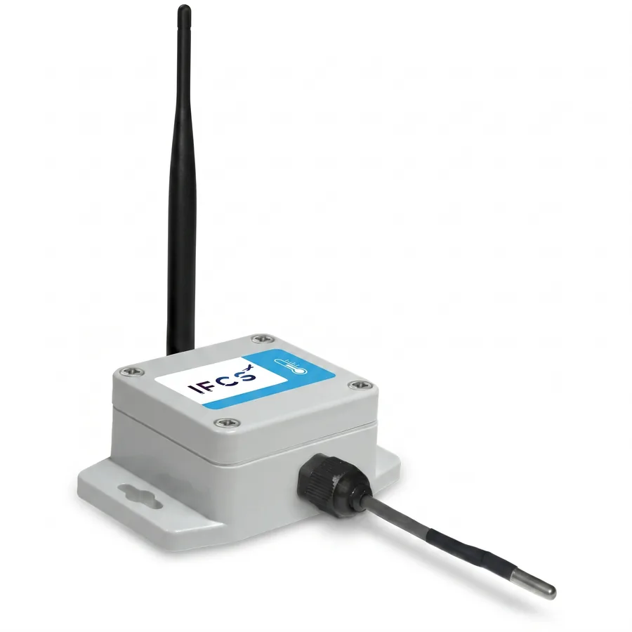 IFCS industrial wireless temperature sensor with antenna and probe